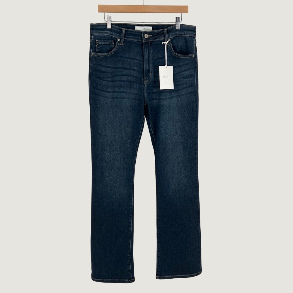 KanCan Womens High Rise Bootcut Jeans Size 12 Dark Blue Denim Classic 31" Inseam